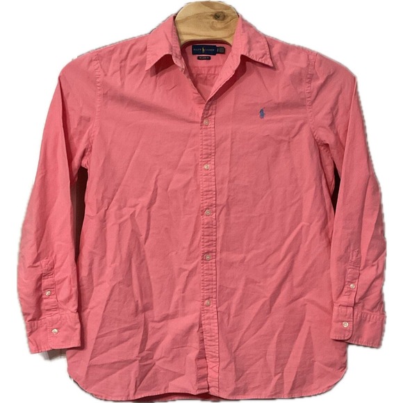 Ralph Lauren Relaxed Fit Shirt Long Sleeve Button Up Pink Cotton Men's XL‎ - Picture 1 of 5